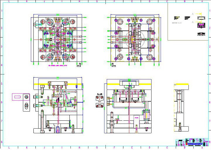 陶瓷模具设计2D组立图