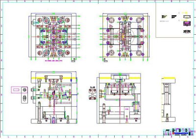 陶瓷模具设计2D组立图